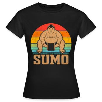 Sumo - Frauen T-Shirt - Schwarz - Vorne - AI Model Female 172 dark (172cm)