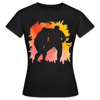 Sumo - Frauen T-Shirt - Schwarz - Vorne - AI Model Female 172 dark (172cm)