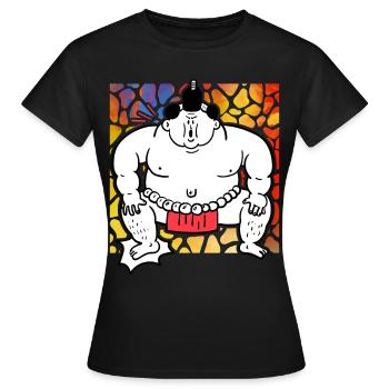 Sumo - Frauen T-Shirt - Schwarz - Vorne - AI Model Female 172 dark (172cm)