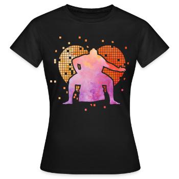 Sumo - Frauen T-Shirt - Schwarz - Vorne - AI Model Female 172 dark (172cm)