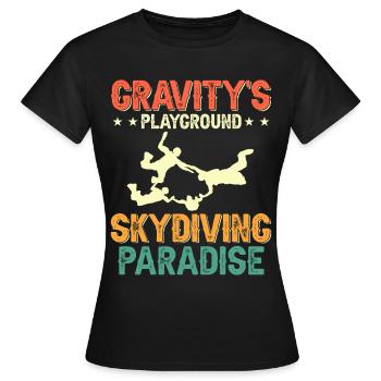 Parachutisme Parachutisme - T-shirt Femme - noir - Devant - AI Model Female 172 dark (172cm)