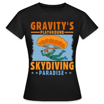 Parachutisme Parachutisme - T-shirt Femme - noir - Devant - AI Model Female 172 dark (172cm)