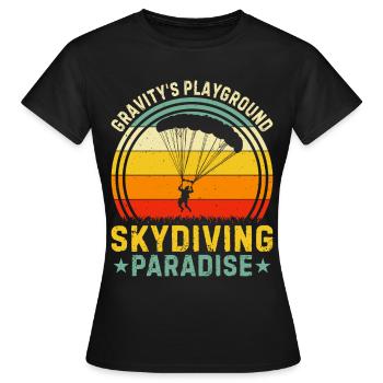 Parachutisme Parachutisme - T-shirt Femme - noir - Devant - AI Model Female 172 dark (172cm)