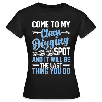 Muscheln Graben Mit Begeisterung Für Muscheln - Frauen T-Shirt - Schwarz - Vorne - AI Model Female 172 dark (172cm)