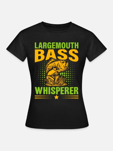 Forellenbarsch-Flüsterer - Frauen T-Shirt - Schwarz