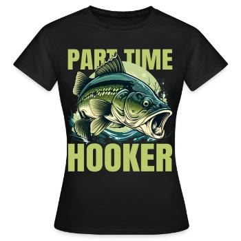 Crochet à temps partiel - T-shirt Femme - noir - Devant - AI Model Female 172 dark (172cm)