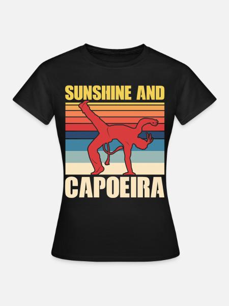 Sonne und Capoeira - Frauen T-Shirt - Schwarz