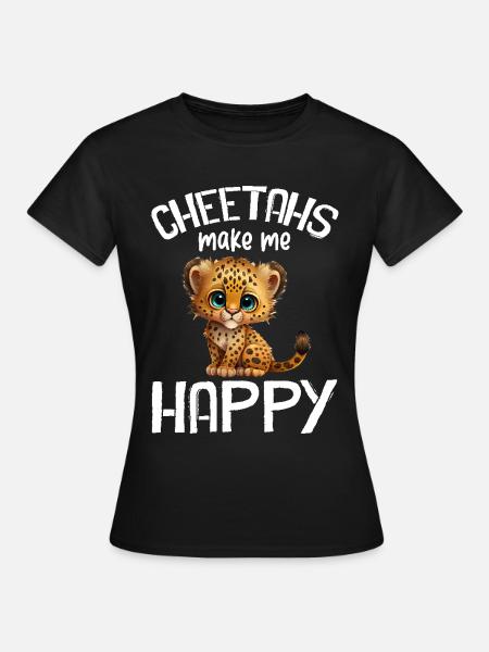 Leopard Portrait Tier - Frauen T-Shirt - Schwarz