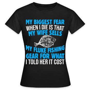 Pêcheurs Pêcheurs Pêcheurs sportifs - T-shirt Femme - noir - Devant - AI Model Female 172 dark (172cm)