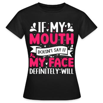 Présenter - T-shirt Femme - noir - Devant - AI Model Female 172 dark (172cm)