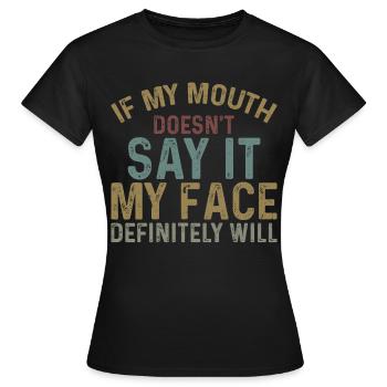 Présenter - T-shirt Femme - noir - Devant - AI Model Female 172 dark (172cm)