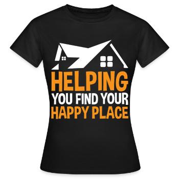 Agents immobiliers Agents immobiliers - T-shirt Femme - noir - Devant - AI Model Female 172 dark (172cm)