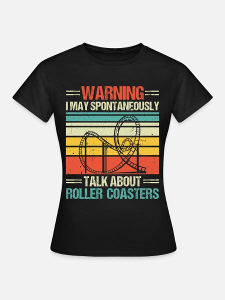 Roller Coaster Track Roller Coaster Lovers Völker - Women's T-Shirt - black