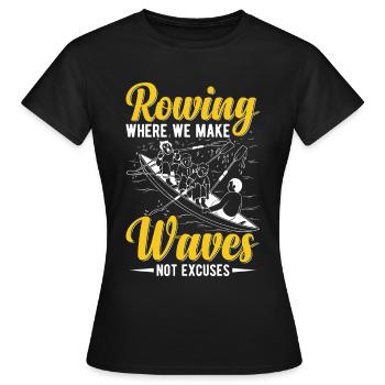 Équipe d’aviron pour le barreur Lover Coastal Rowing - T-shirt Femme - noir - Devant - AI Model Female 172 dark (172cm)