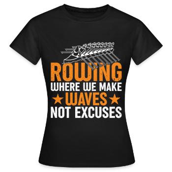 Équipe d’aviron pour le barreur Lover Coastal Rowing - T-shirt Femme - noir - Devant - AI Model Female 172 dark (172cm)