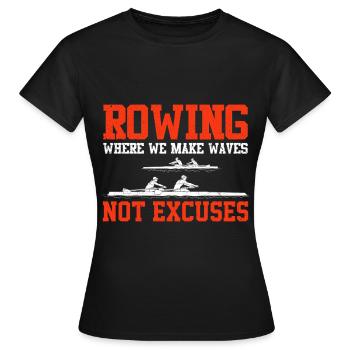 Équipe d’aviron pour le barreur Lover Coastal Rowing - T-shirt Femme - noir - Devant - AI Model Female 172 dark (172cm)
