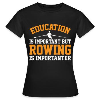 Équipe d’aviron pour le barreur Lover Coastal Rowing - T-shirt Femme - noir - Devant - AI Model Female 172 dark (172cm)