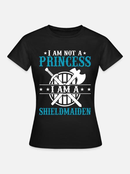 Shieldmaiden Lagertha Germanische Kriegerin - Frauen T-Shirt - Schwarz