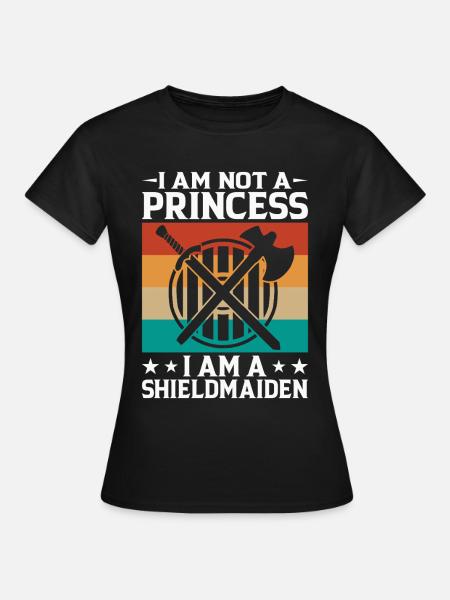 Shieldmaiden Lagertha Germanische Kriegerin - Frauen T-Shirt - Schwarz