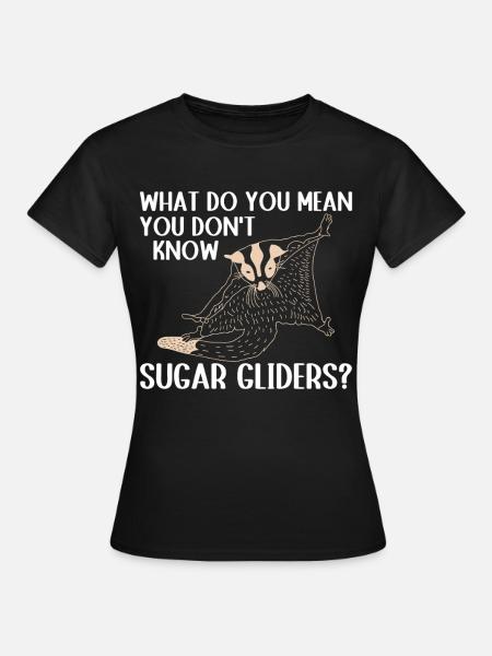 Kurzkopfgleitbeutler - Frauen T-Shirt - Schwarz