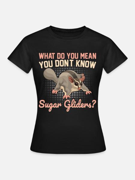 Kurzkopfgleitbeutler - Frauen T-Shirt - Schwarz