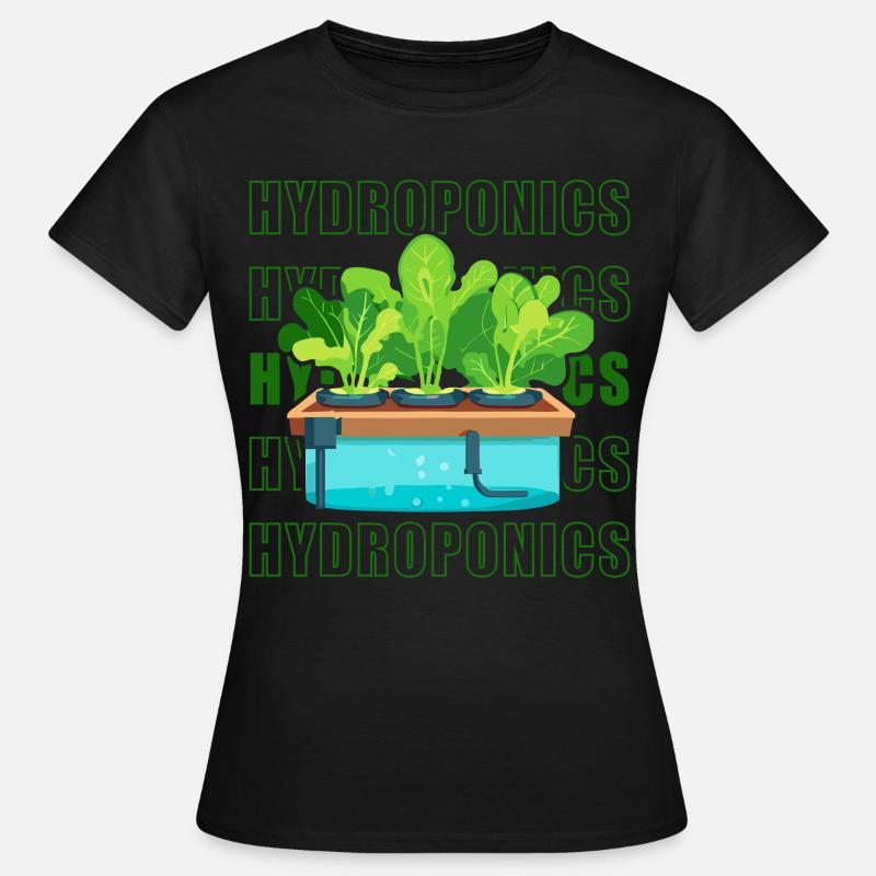 Hydroponics - Dame-T-shirt - sort
