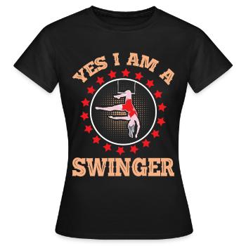 Circus Trapez Für Trapezkünstlerkostüm - Frauen T-Shirt - Schwarz - Vorne - AI Model Female 172 dark (172cm)