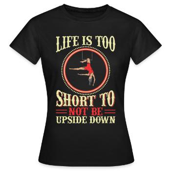 Circus Trapez Für Trapezkünstlerkostüm - Frauen T-Shirt - Schwarz - Vorne - AI Model Female 172 dark (172cm)
