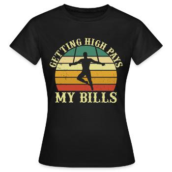 Circus Trapez Für Trapezkünstlerkostüm - Frauen T-Shirt - Schwarz - Vorne - AI Model Female 172 dark (172cm)