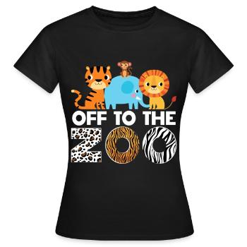Zoo Animals Safari Party Zoo Safari Zoo Animal - Women's T-Shirt - black - Front - AI Model Female 172 dark (172cm)