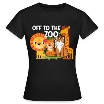 Zoo Animals Safari Party Zoo Safari Zoo Animal - Women's T-Shirt - black - Front - AI Model Female 172 dark (172cm)