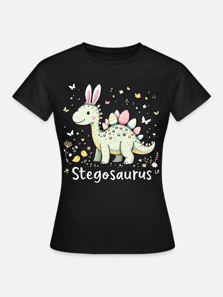 Stegosaurus - Frauen T-Shirt - Schwarz