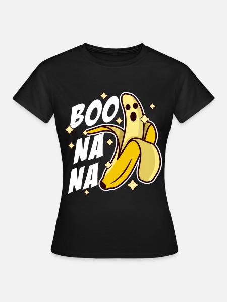 Boonana Halloween Bananen Design - Frauen T-Shirt - Schwarz