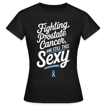 Lutte contre le cancer de la prostate - T-shirt Femme - noir - Devant - AI Model Female 172 dark (172cm)