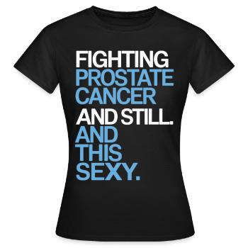 Lutte contre le cancer de la prostate - T-shirt Femme - noir - Devant - AI Model Female 172 dark (172cm)