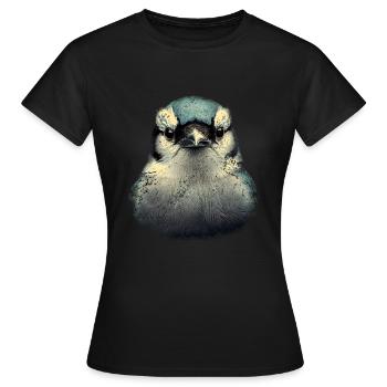 Niedlicher Blauhäher Cyanocitta Vogel - Frauen T-Shirt - Schwarz - Vorne - AI Model Female 172 dark (172cm)