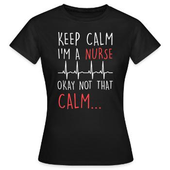 Nurse funny saying Nurse female doctor - Women's T-Shirt - black - Front - AI Model Female 172 dark (172cm)