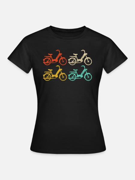Cyclomoteur cyclomoteur vintage vintage cadeau moto - T-shirt Femme - noir