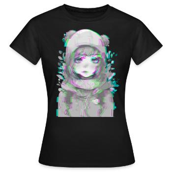 Anime Ästhetik Japan Vaporwave - Frauen T-Shirt - Schwarz - Vorne - AI Model Female 172 dark (172cm)