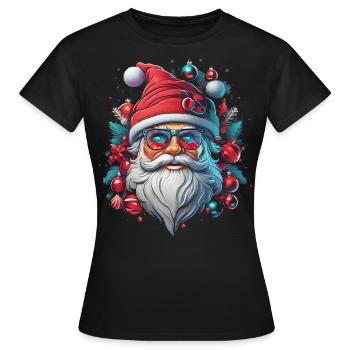 Santa Claus - Women's T-Shirt - black - Front - AI Model Female 172 dark (172cm)