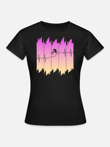 Downhill Biken - Frauen T-Shirt - Schwarz