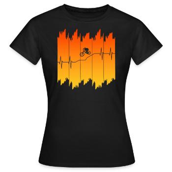 Downhill Moutainbike Downhiller - Frauen T-Shirt - Schwarz - Vorne - AI Model Female 172 dark (172cm)