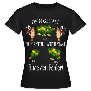 Finde den Fehler ! - Frauen T-Shirt - Schwarz - Vorne - AI Model Female 172 dark (172cm)