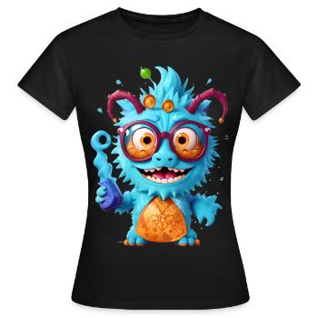 Professor Monster - Frauen T-Shirt - Schwarz - Vorne - AI Model Female 172 dark (172cm)