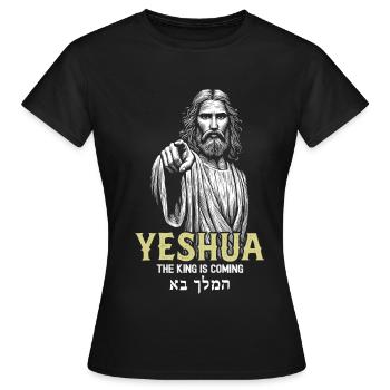 Yeshua Divine Messiah Illustration - Women's T-Shirt - black - Front - AI Model Female 172 dark (172cm)