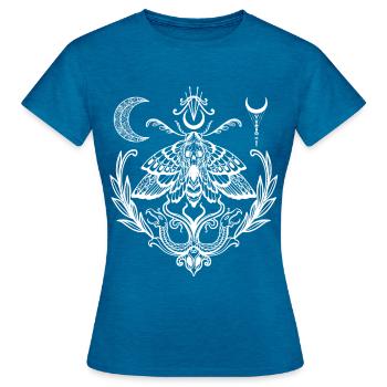 Wicca design. - Women's T-Shirt - antique blue sapphire heather - Front - AI Model Female 172 dark (172cm)