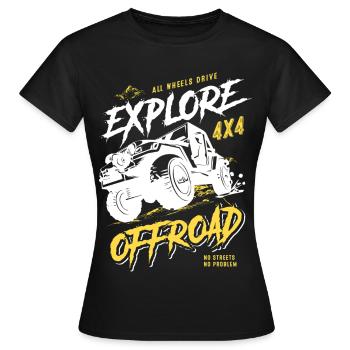 Aventure Tout-terrain Véhicule tout-terrain 4x4 - T-shirt Femme - noir - Devant - AI Model Female 172 dark (172cm)