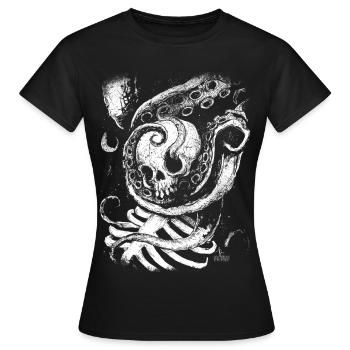 Emmêlés dans les profondeurs - T-shirt Femme - noir - Devant - AI Model Female 172 dark (172cm)
