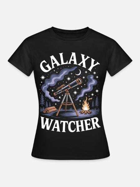 Galaxy Watcher - Frauen T-Shirt - Schwarz