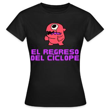 El regreso del Ciclope - Frauen T-Shirt - Schwarz - Vorne - AI Model Female 172 dark (172cm)